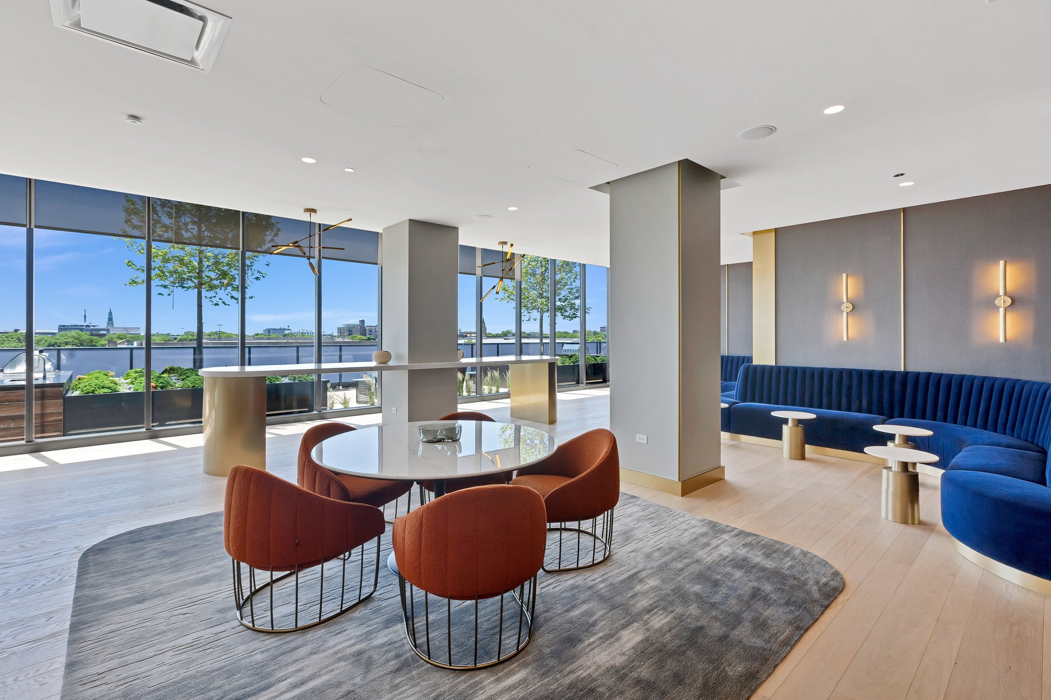 CPA-081324-060 interior rendering of an apartment clubhouse with two pool tables and many windows